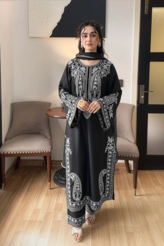 Unstitched Embroidered Lawn 3Pc Suit