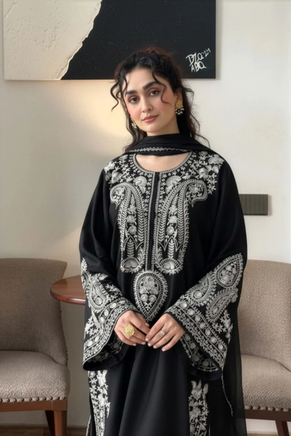 Unstitched Embroidered Lawn 3Pc Suit