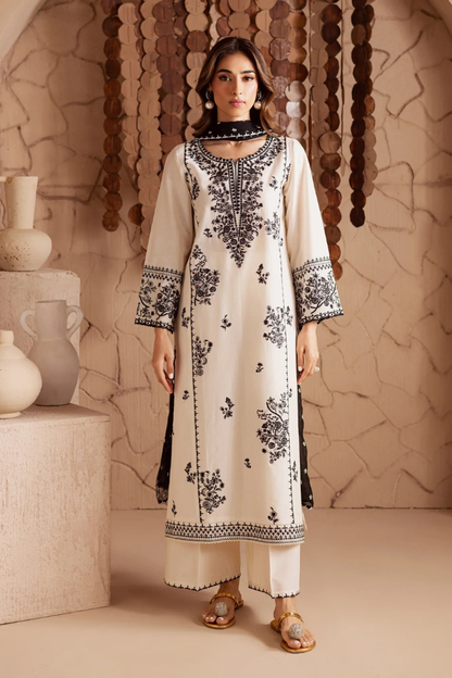 Unstitched Embroidered Lawn 3Pc Suit