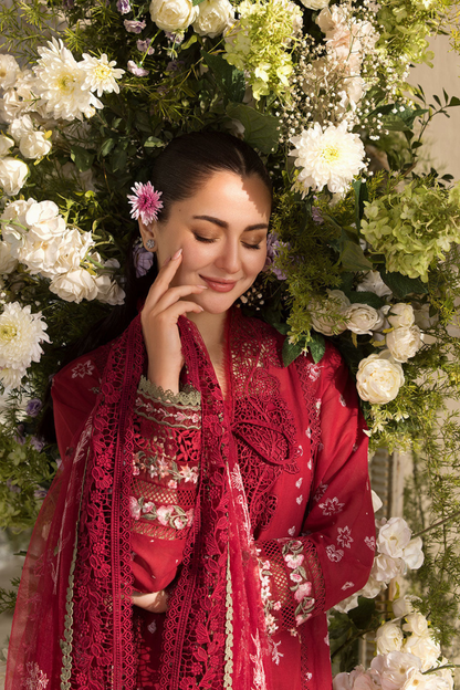 Unstitched Embroidered Lawn 3Pc Suit