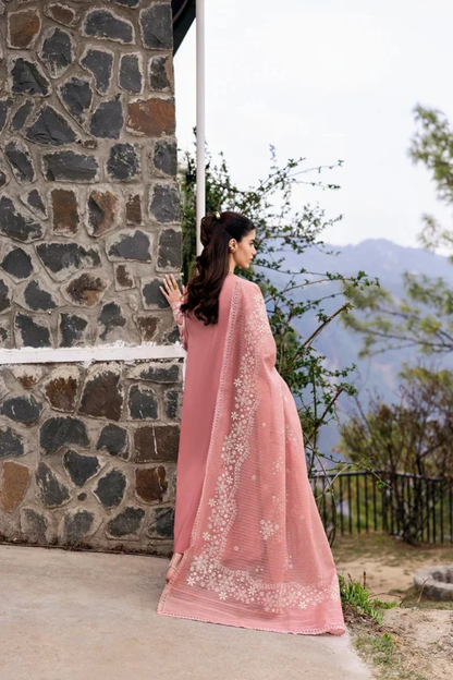 Unstitched Embroidered Lawn 3Pc Suit