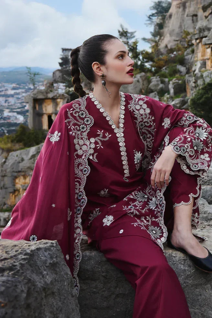 Unstitched Embroidered Lawn 3Pc Suit