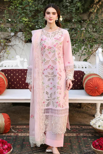 Unstitched Embroidered Lawn 3Pc Suit