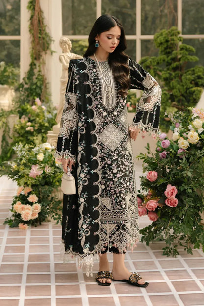 Unstitched Embroidered Lawn 3Pc Suit