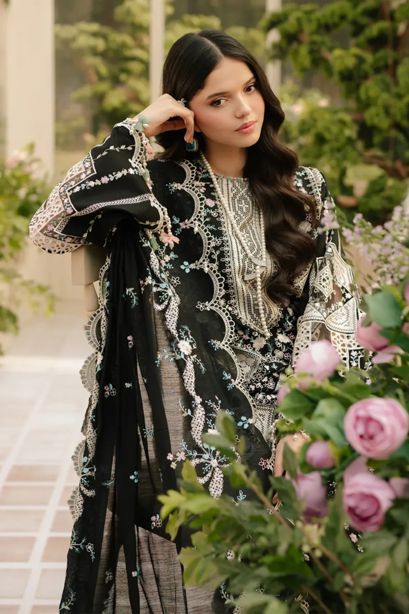 Unstitched Embroidered Lawn 3Pc Suit
